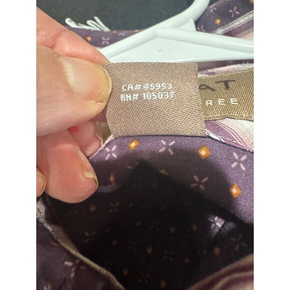 Ariat Mens Wrinkle-Free Long Sleeve Button-Up Shirt Purple M Western Work Cowboy - Picture 6 of 12